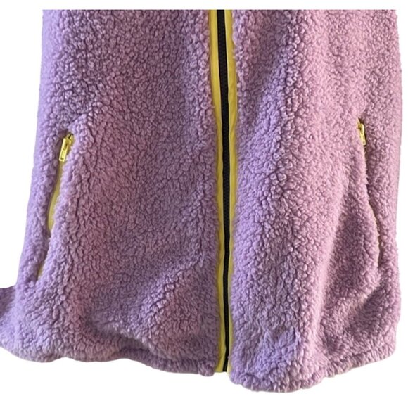 Style & Co Womens XL Sherpa Fleece Jacket Pink & Navy Two-Tone - Picture 11 of 11